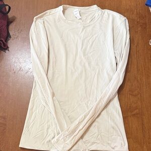 Lululemon Athletica Cream Long Sleeve Tee